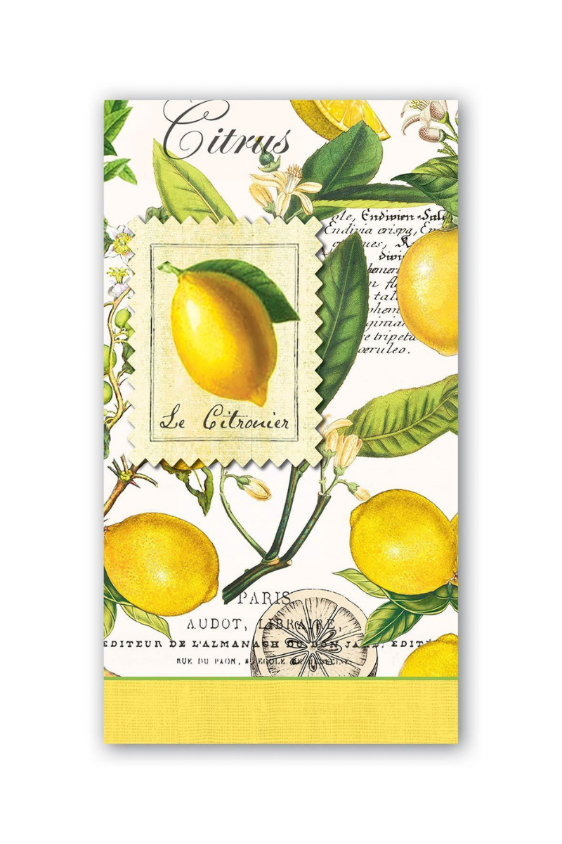 Beige Lemon Basil Hostess Napkin