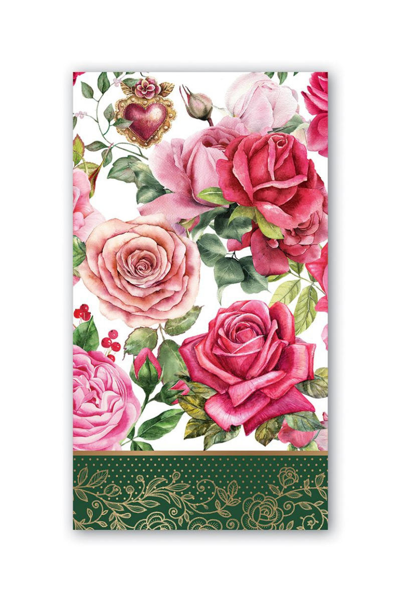 Light Gray Royal Rose Hostess Napkin