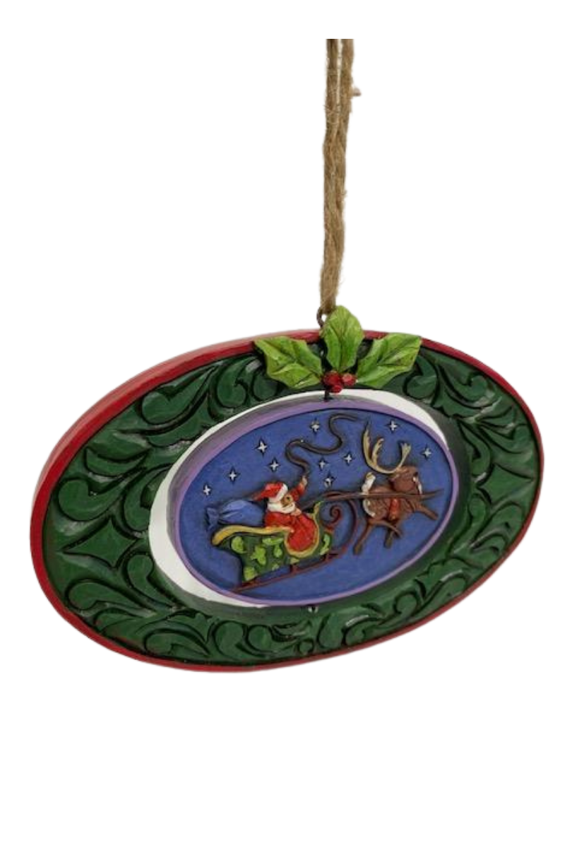 Dark Slate Gray Twas the Night Before Christmas Hanging Ornament