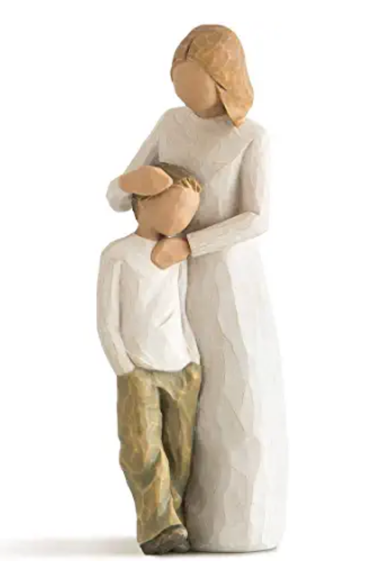 Light Gray Mother and Son