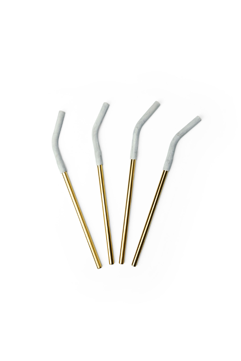 Light Gray Krumbs Kitchen Elements Stainless Steel Straws