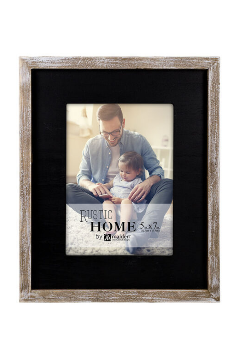 Light Gray Rustic Home Black Frame