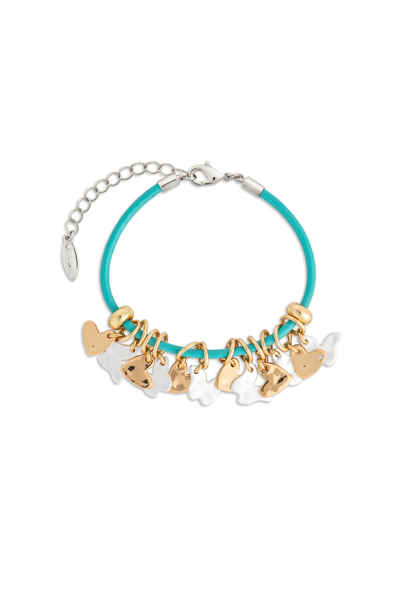 Light Gray Demdaco Butterfly Giving Charm Bracelet