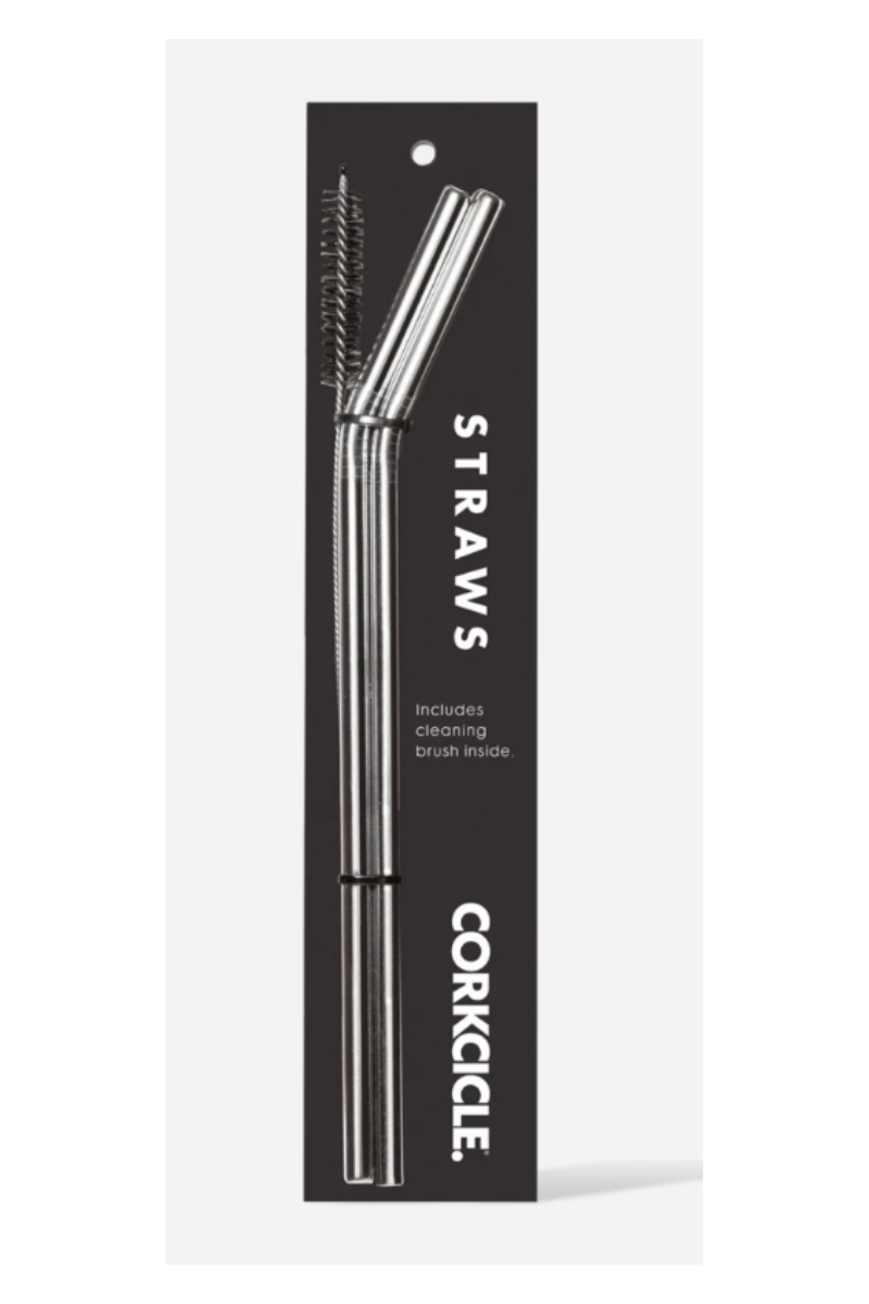 White Smoke Tumbler Stainless Steel PK 2 Straws