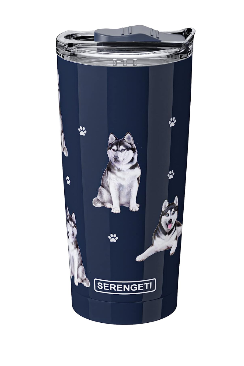 Dark Slate Gray Siberian Husky SERENGETI 160z. Stainless Insulated Tumbler