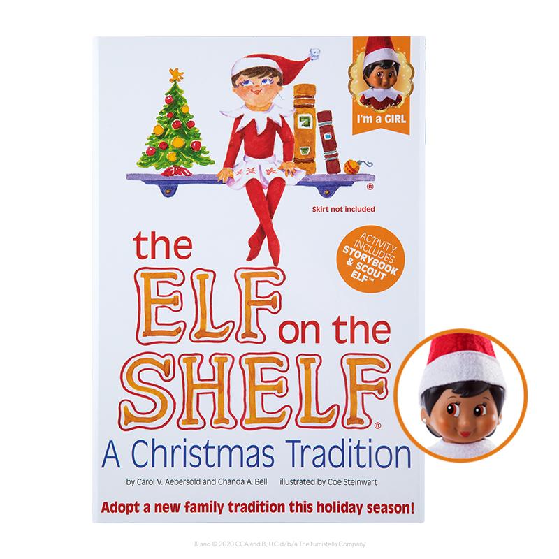 Lavender The Elf On The Shelf, Girl Dark, Book/Elf Set