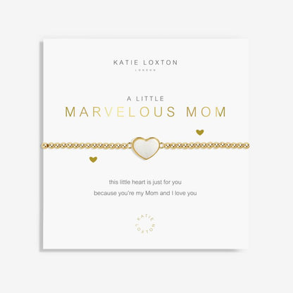 White Smoke Katie Loxton-Gold A Little 'Marvelous Mom' Bracelet