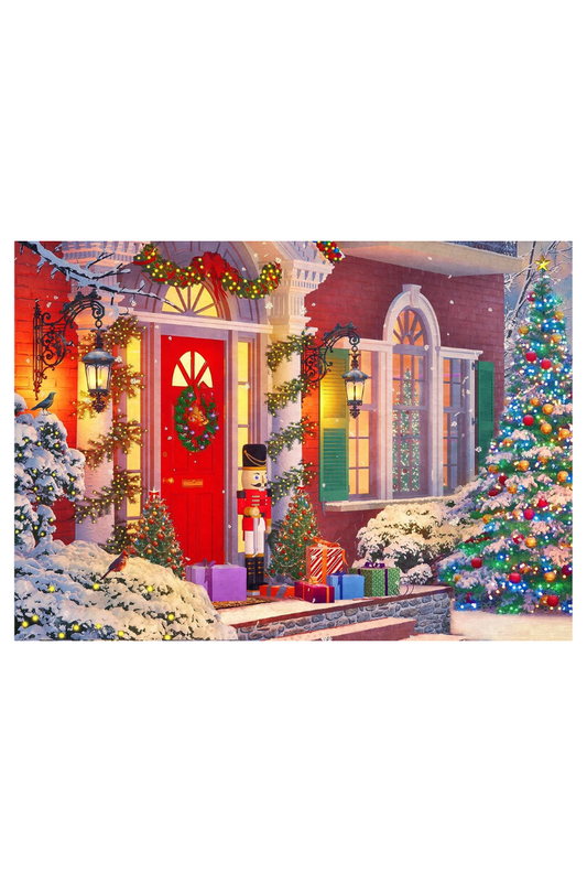Rosy Brown Springbok - Christmas House - 500 Piece Jigsaw Puzzle