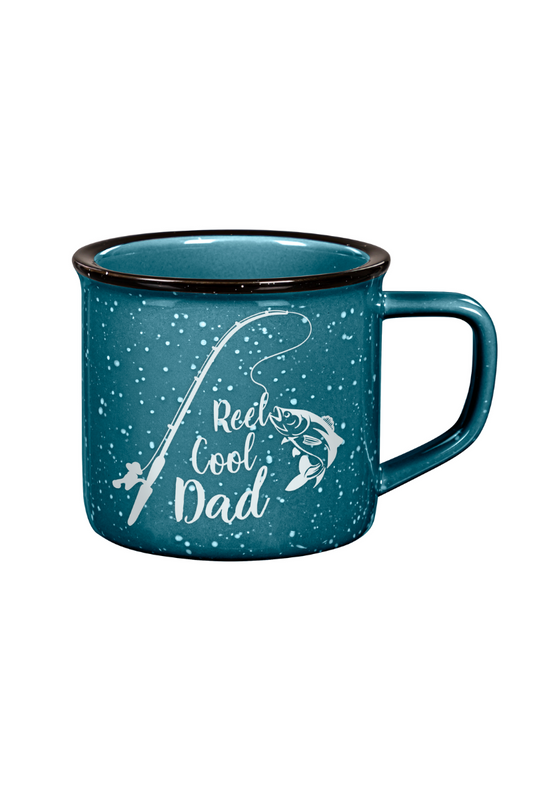 Dad's Fishing Blue Ceramic Cozy Cup