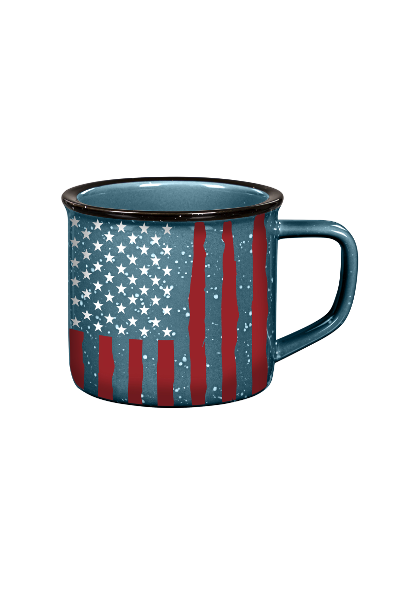 Dim Gray American Flag Mug