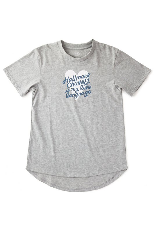 Gray Hallmark Channel Love Language Women's T-Shirt