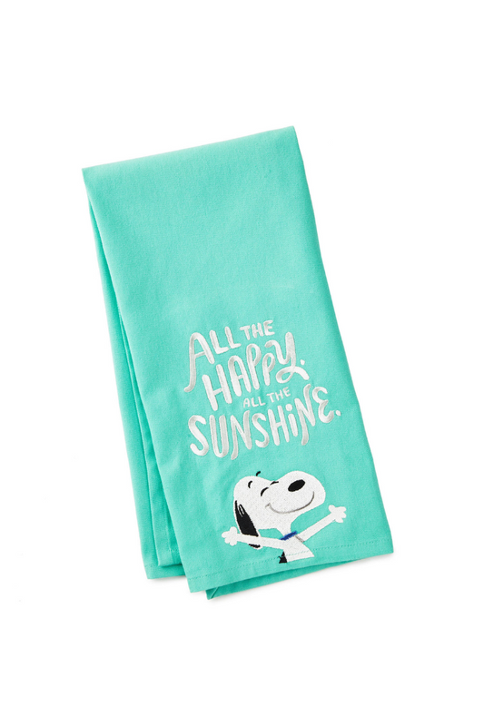 Sky Blue Peanuts® All the Happy Snoopy Tea Towel