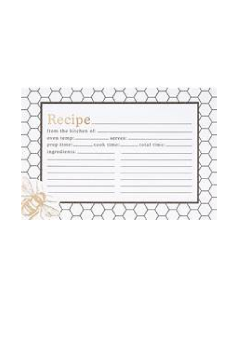White Smoke C.R. Gibson Double Sided Recipe Cards