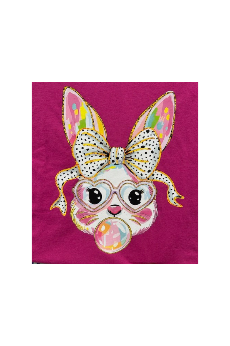 Maroon Easter T-Shirt - Bubblegum Bunny