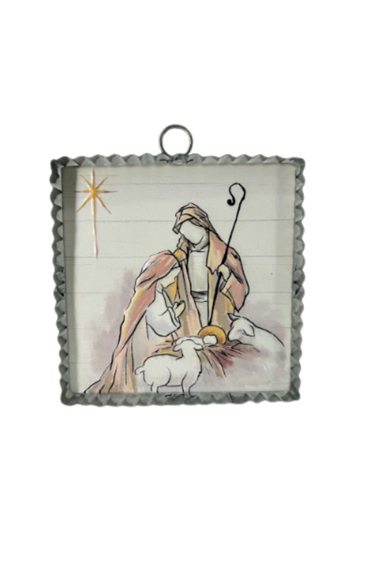 Gray Happy Holidays Tin Wall Decor 6"