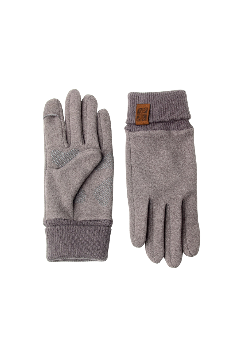 Slate Gray Britt's Knits Pro Tip Texting Warm Gloves Double Ribbed Cuffs
