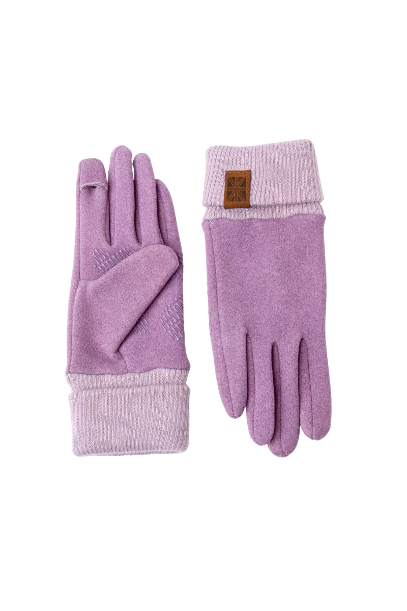 Dark Gray Britt's Knits Pro Tip Texting Warm Gloves Double Ribbed Cuffs