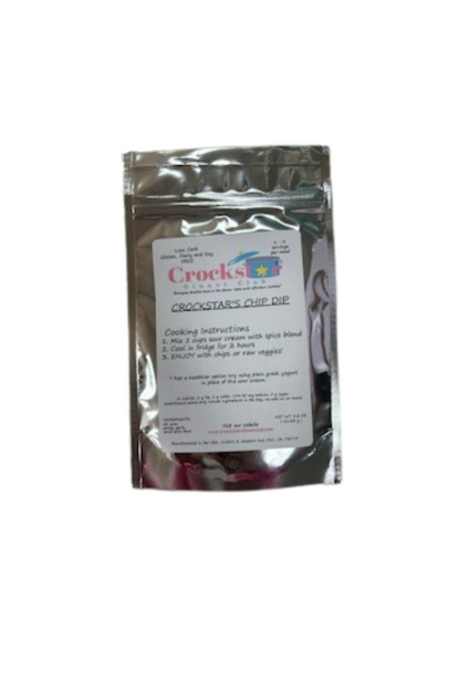 A silver packet of Crockstar cooking mix.