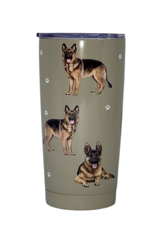 Dim Gray Pets German Shepherd Stainless Steel Tumbler, 20 oz.