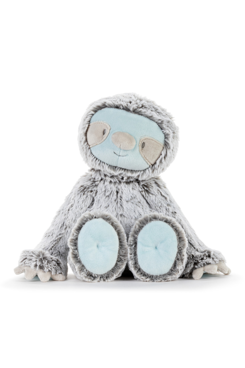 Light Gray Luxurious Sloth Plush - Blue