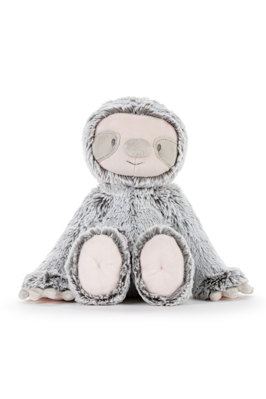 Light Gray Luxurious Sloth Plush - Pink