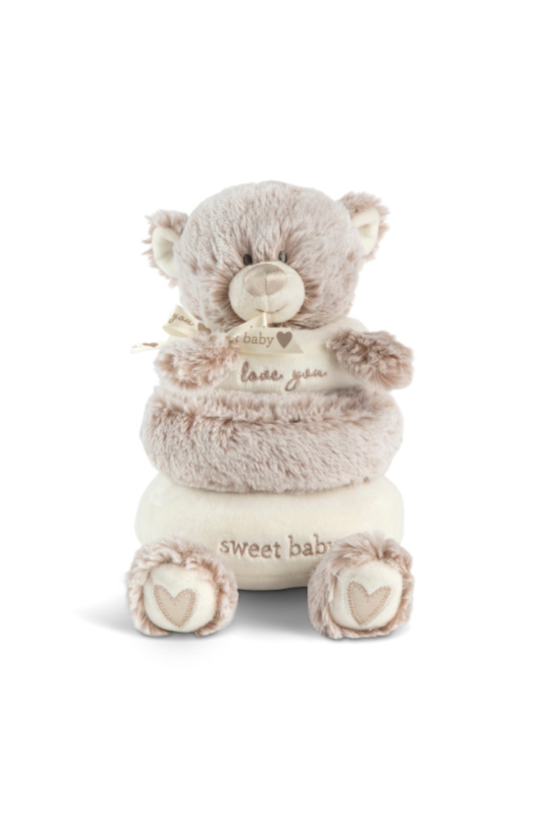 Light Gray Stackable Plush Teddy - Neutral