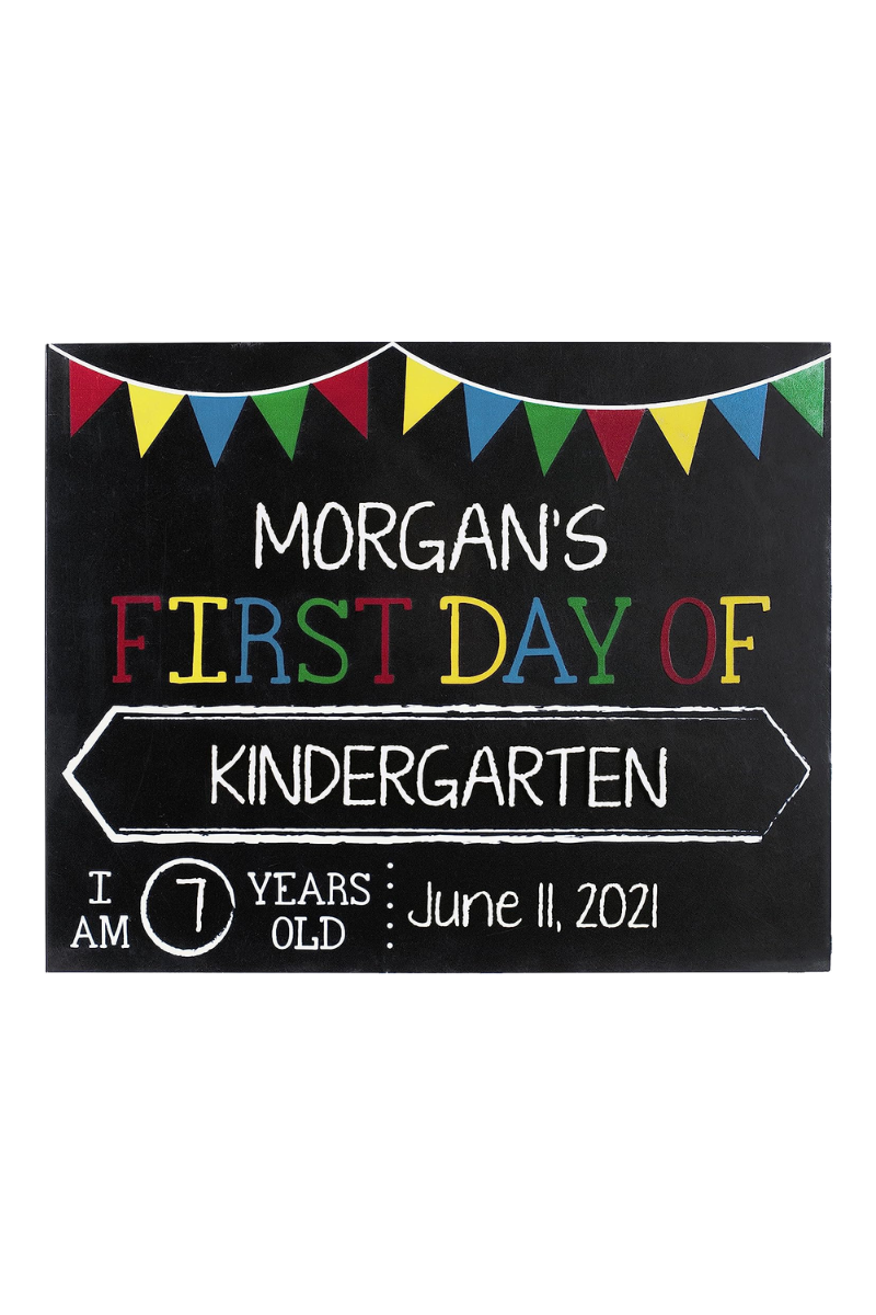 Black Malden School Days Chalkboard Sign, Black