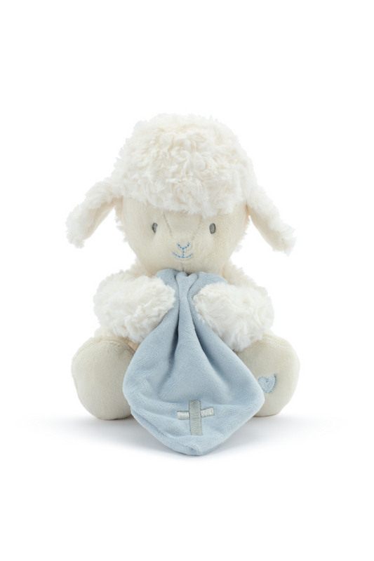 Light Gray Blue Jesus Loves Me Mechanical Lamb