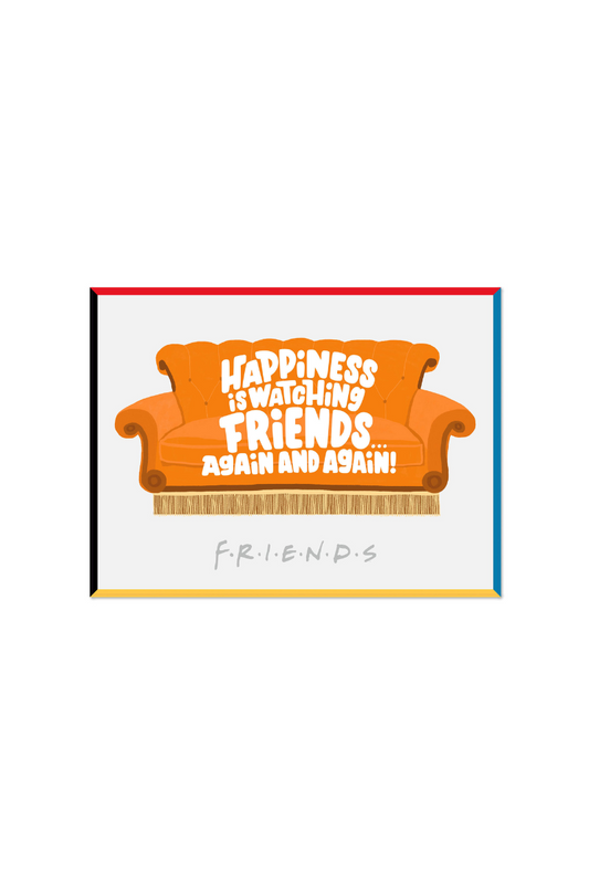 White Smoke Happiness Is Watching Friends Oversized Blanket, 60x80