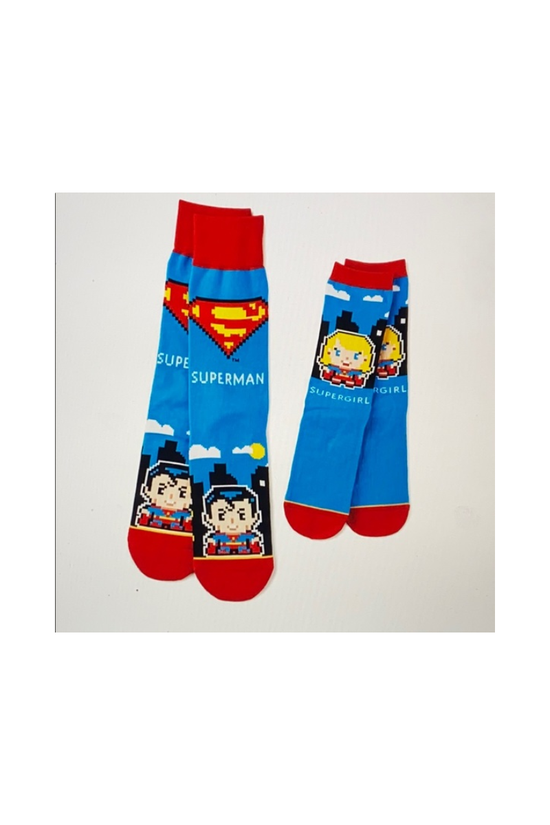 Dark Cyan Hallmark Superman Father/Daughter Sock Set