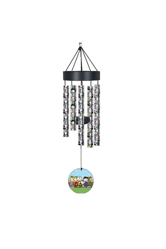 Gray Spoontiques Peanuts Small UV Wind Chime - Garden Décor - Decorative Chimes for Yard and Garden Decoration