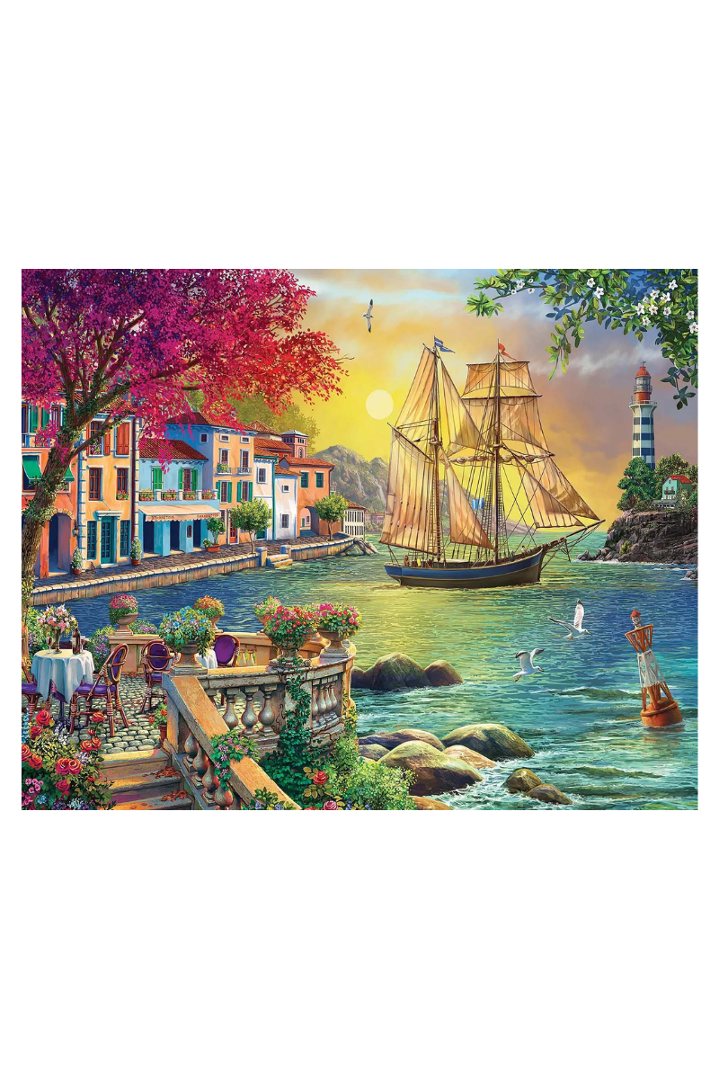 Slate Gray Springbok - Oceanside Sunset Jigsaw Puzzle