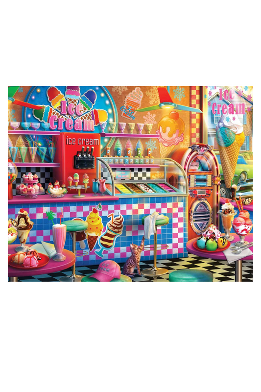 Tan Springbok - Ice Cream Shop Jigsaw Puzzle