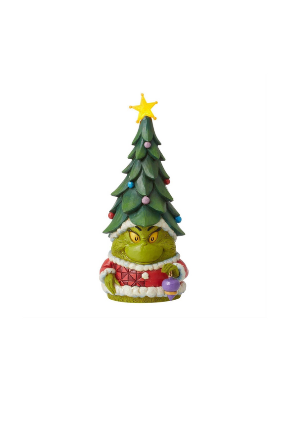 Jim Shore The Grinch: Grinch Gnome with Lit Star Christmas Tree Hat Fig