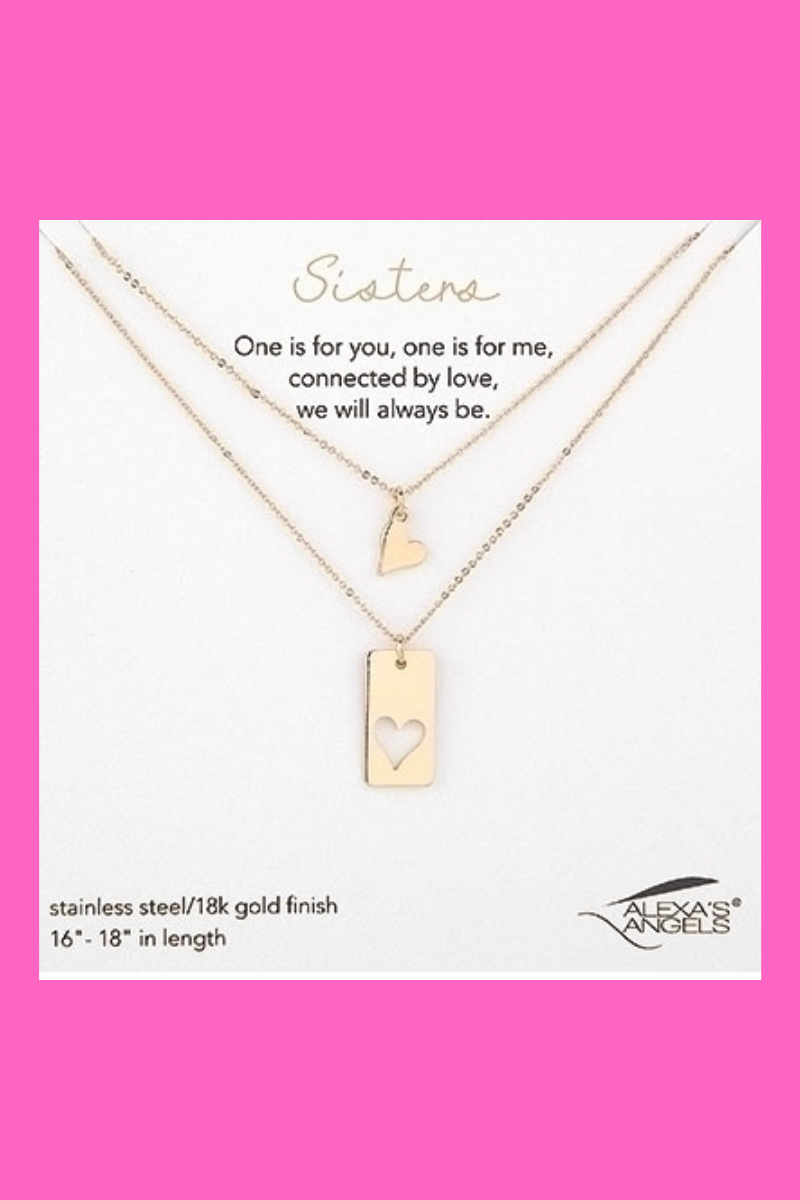Hot Pink Sisters Necklace Set
