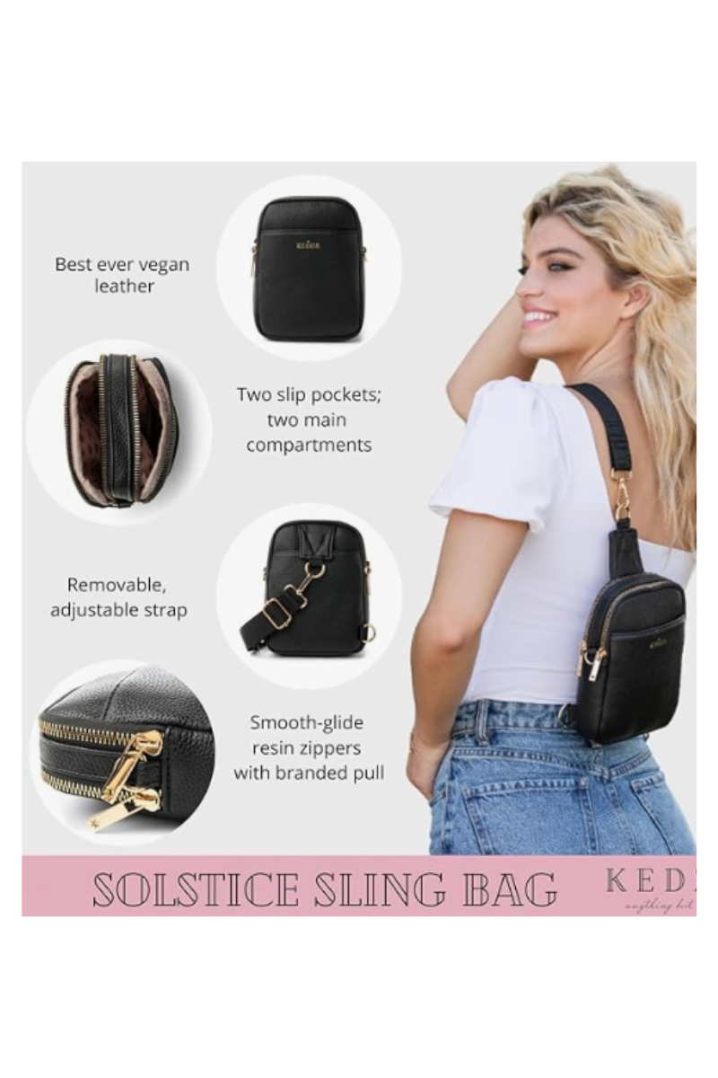 Dark Slate Gray Kedzie Solstice Convertible Crossbody 3 PC