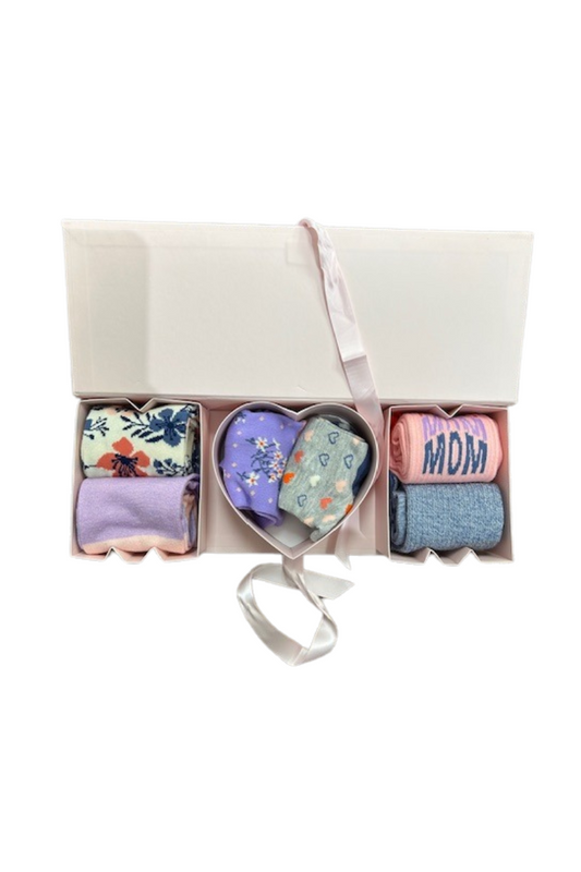 Light Gray Mom Sock Box S/6