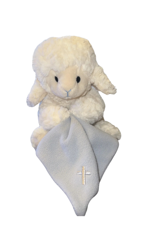 Gray Blue Jesus Loves Me Mechanical Lamb