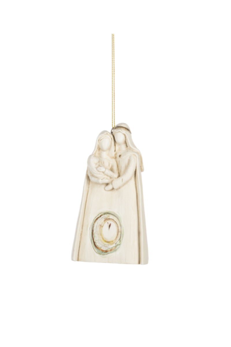 Light Gray Ganz Holy Family Ornament