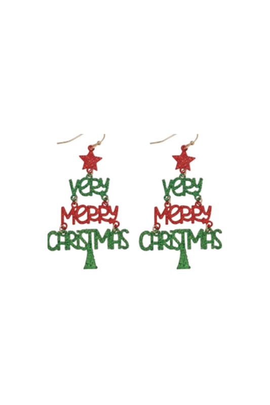 Dim Gray Periwinkle by Barlow - A Very Merry Christmas Earrings