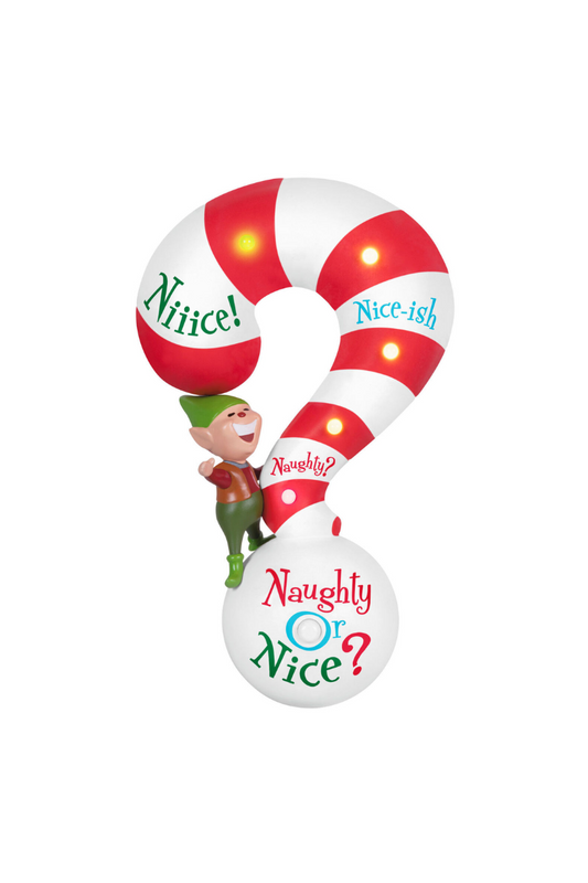 Firebrick 2024 Ornament Naughty or Nice? With light and sound