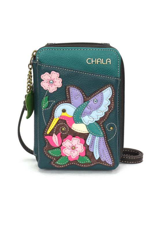 Dark Slate Gray Chala Wallet Crossbody - Hummingbird