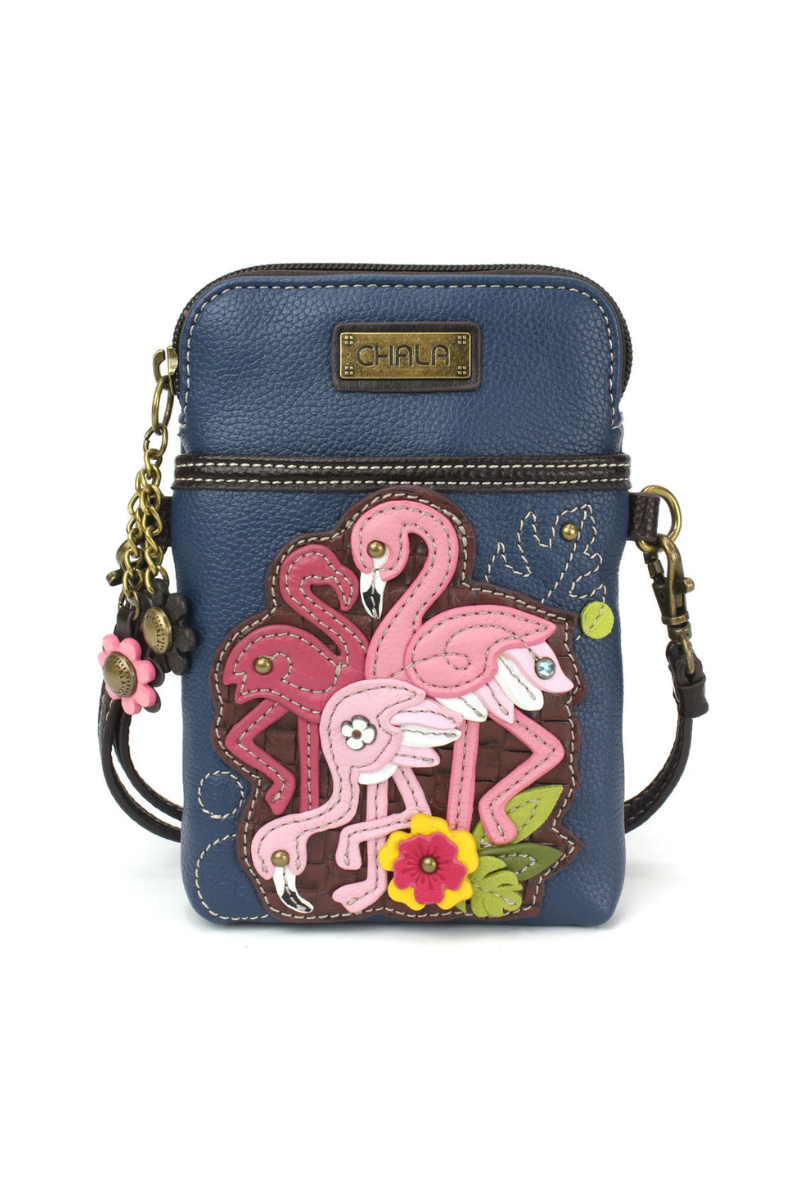 Dark Slate Gray Chala Cellphone Crossbody - Flamingo