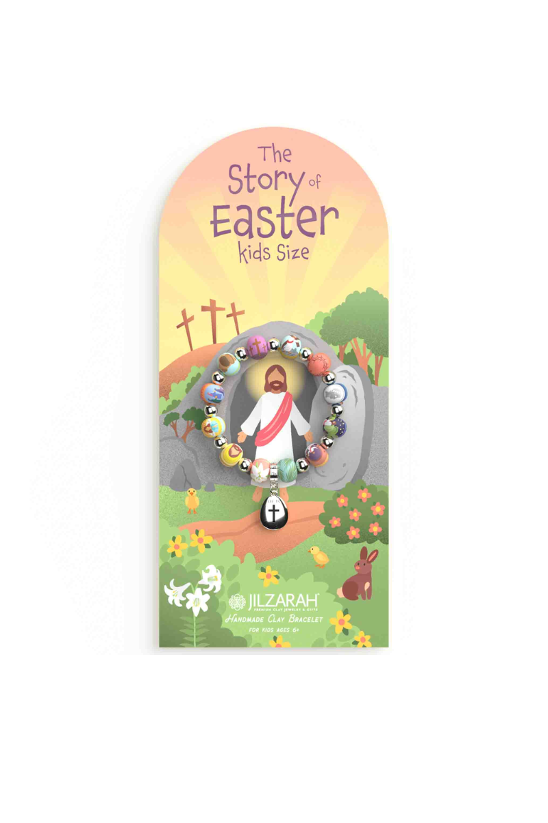Tan Jilzarah Handmade Clay Bracelet-Kids Easter