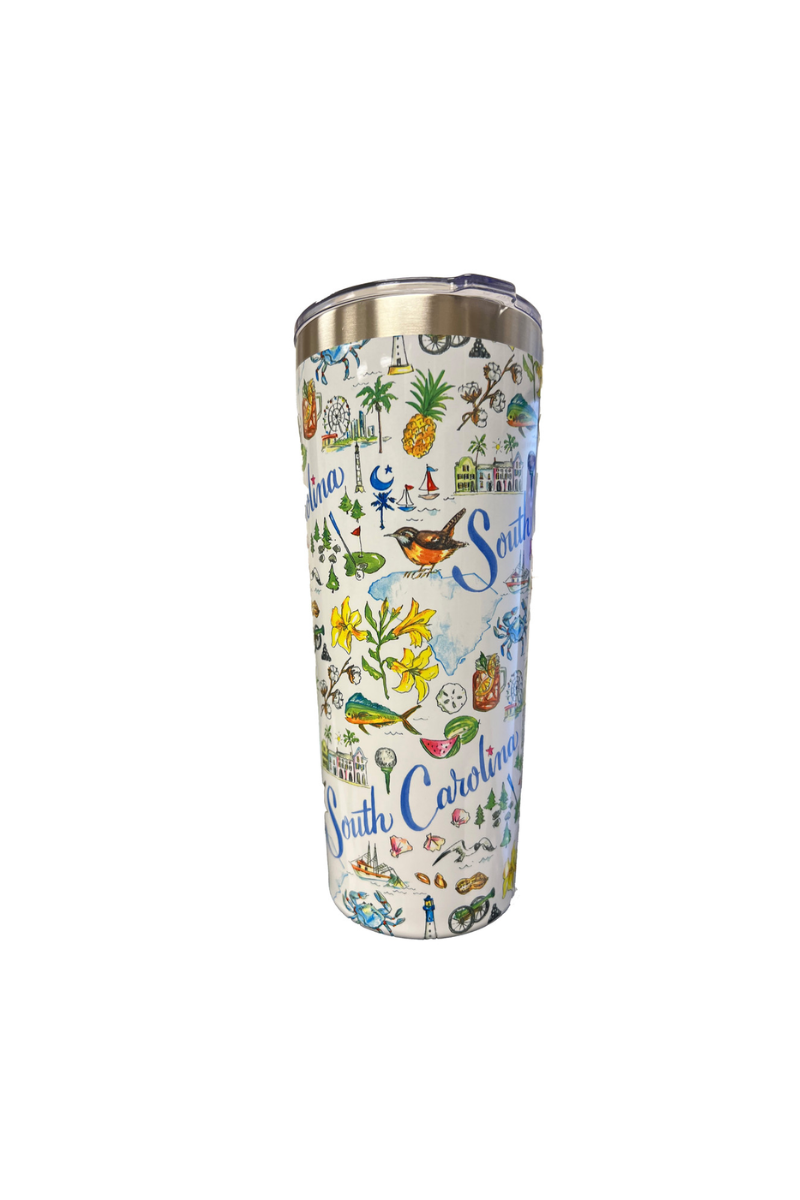 Gray South Carolina 22oz Stainless Steel Tumbler