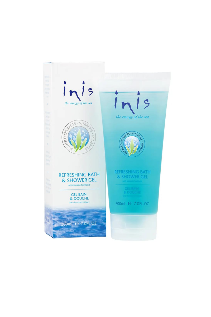 Light Sea Green Inis the Energy of the Sea Refreshing Bath and Shower Gel - Body Wash for Women and Men - Scented with an Ocean Fresh Fragrance - 7 Fluid Ounce