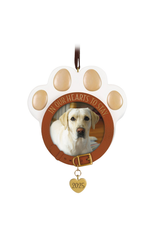 Light Gray 2025 Ornament - In Our Hearts to Stay 2025 Photo Frame Ornament