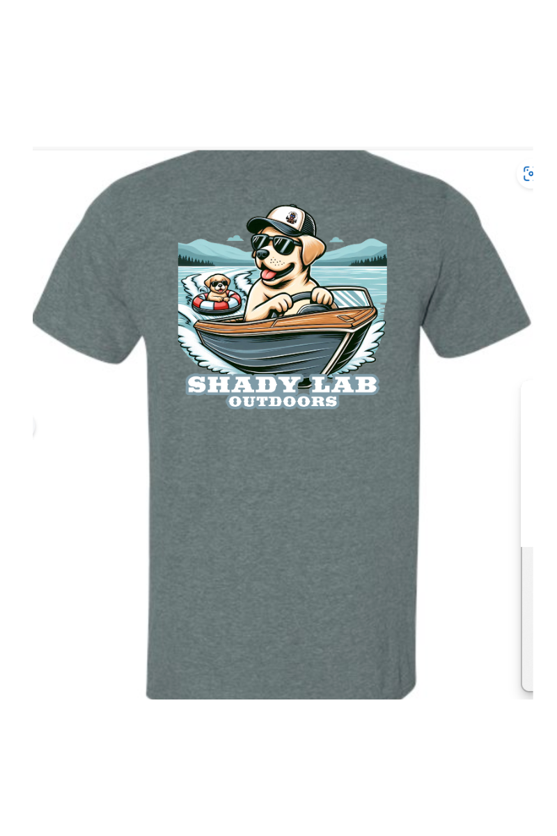 Dim Gray Shady Lab Outdoors Tubing T-Shirt