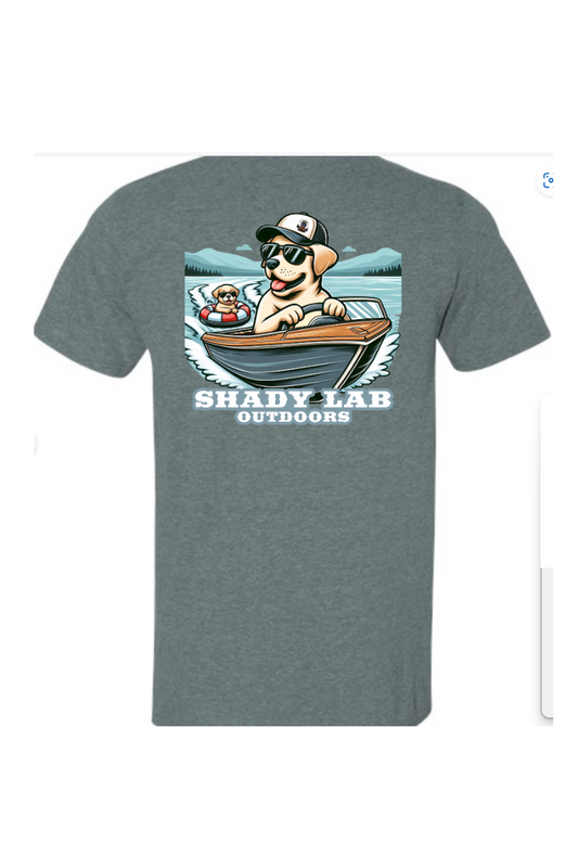Dim Gray Shady Lab Outdoors Tubing T-Shirt