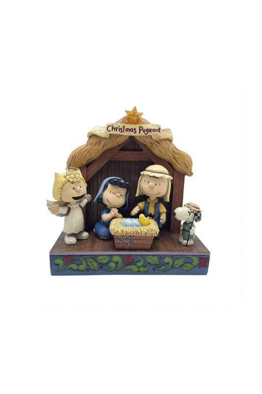 Dark Slate Gray Jim Shore Peanuts Christmas Pageant